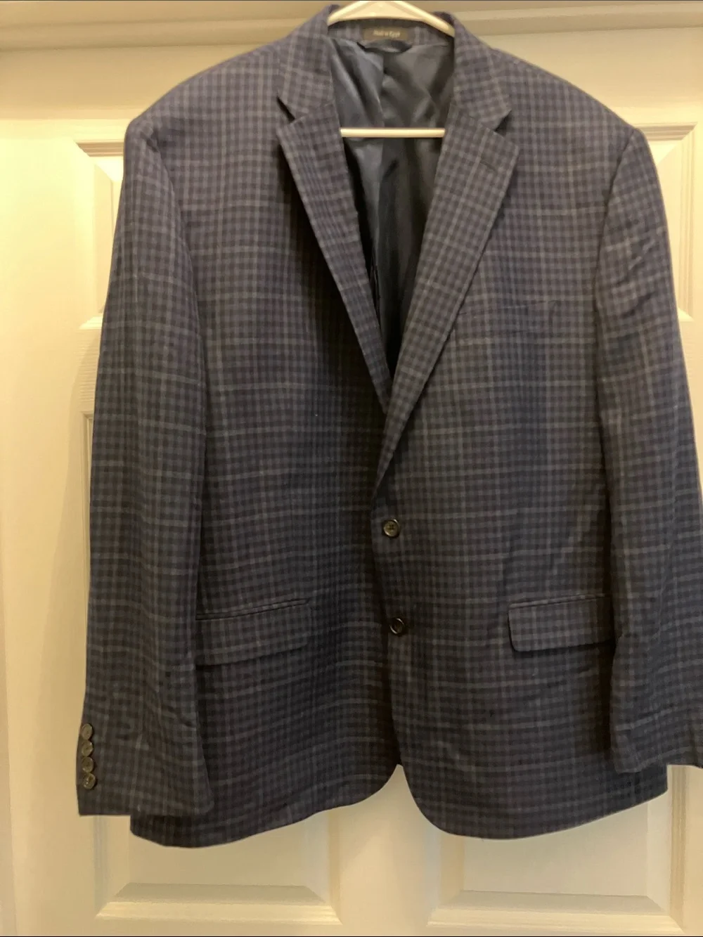 Lauren Ralph Lauren Navy Plaid Sport Coat Blazer